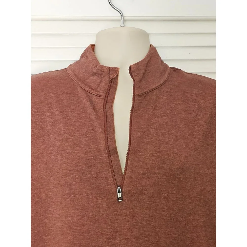 Prana Men's Brown Altitude Tracker 1/4 Zip Top Long Sleeve Size Small 1809 - Picture 4 of 13
